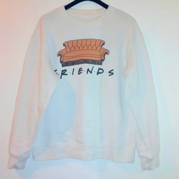 Women's White FRIENDS Sweatshirt – Large - Picture 1 of 3